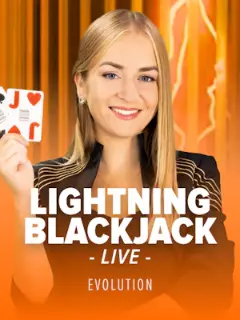 Lightning Blackjack by Evolution, live table in the Stake lobby