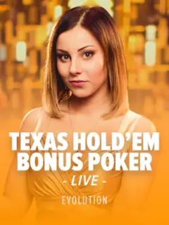 Texas Hold'em Bonus Poker by Evolution, live table in the Stake lobby